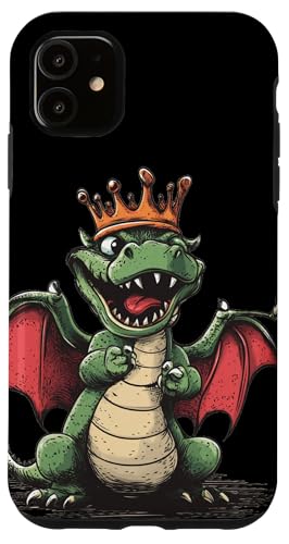 Majestätischer Feuerlöscher mit Königskrone Kostüm Hülle für iPhone 11 von Funny Crowned Dragon