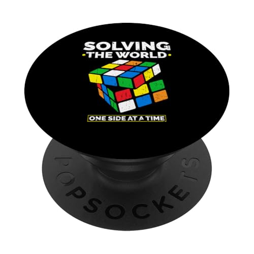 Cubing Die Welt einseitig lösen Speed Cubing PopSockets Klebender PopGrip von Funny Cube Solving Apparel