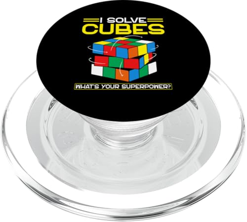 Cubing I Solve Cubes Was ist dein Superpower Speed Cubing PopSockets PopGrip für MagSafe von Funny Cube Solving Apparel