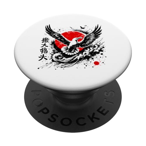 Albatross. Cooler Sumi-e Tier-Sonnenuntergang. PopSockets Klebender PopGrip von Funny Cute Happy and Cool Animal Design Love Store