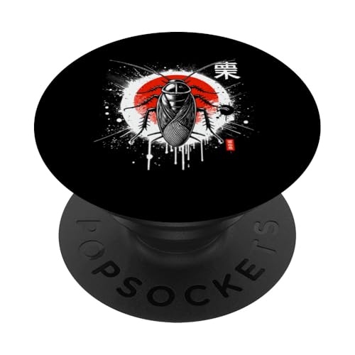 Kakerlake. Cooler Sumi-e Tier-Sonnenuntergang PopSockets Klebender PopGrip von Funny Cute Happy and Cool Animal Design Love Store