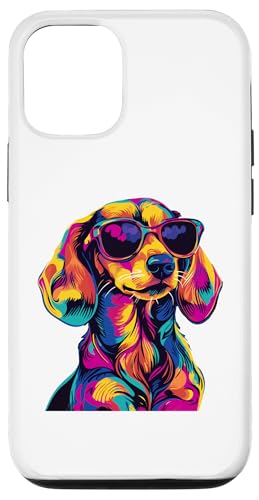 Hülle für iPhone 12/12 Pro Dackel-Liebhaber mit Sonnenbrille Lustiger Dackel von Funny Dachshund Lovers Designs