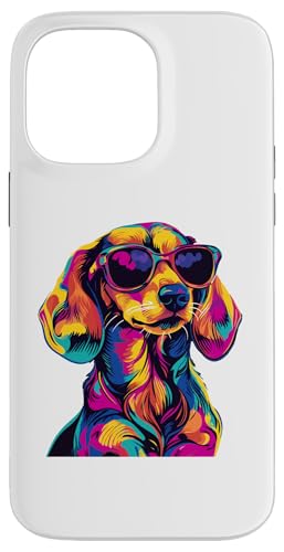 Hülle für iPhone 14 Pro Max Dackel-Liebhaber mit Sonnenbrille Lustiger Dackel von Funny Dachshund Lovers Designs