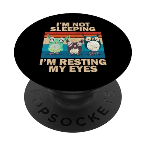 Funny Dad Joke I'm Not Sleeping I'm Just Resting My Eyes Eule PopSockets Klebender PopGrip von Funny Dad Joke Not Sleeping Just Resting My Eyes