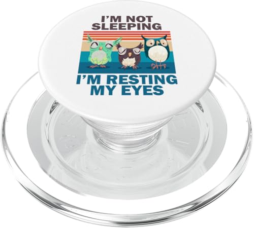 Funny Dad Joke I'm Not Sleeping I'm Just Resting My Eyes Eule PopSockets PopGrip für MagSafe von Funny Dad Joke Not Sleeping Just Resting My Eyes