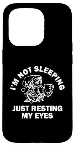 Hülle für iPhone 15 Pro Funny Dad Joke I'm Not Sleeping I'm Just Resting My Eyes Eule von Funny Dad Joke Not Sleeping Just Resting My Eyes