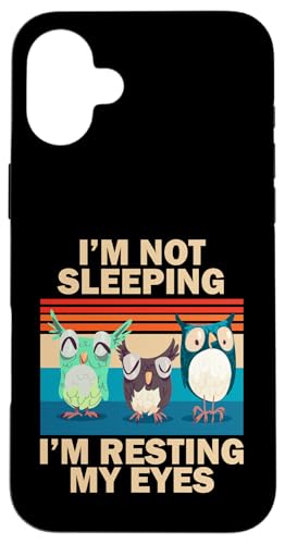 Hülle für iPhone 16 Plus Funny Dad Joke I'm Not Sleeping I'm Just Resting My Eyes Eule von Funny Dad Joke Not Sleeping Just Resting My Eyes