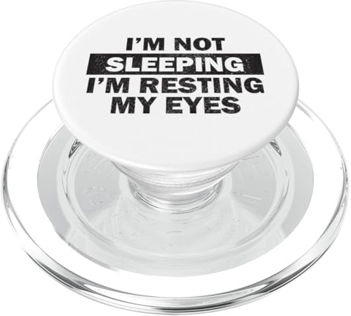 Lustiger Papa-Witz Ich schlafe nicht, ich ruhe nur meine Augen aus PopSockets PopGrip für MagSafe von Funny Dad Joke Not Sleeping Just Resting My Eyes