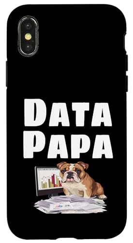 Hülle für iPhone X/XS Lustige Daten Papa Analyst Nummer Geek Buchhalter Humor Bulldogge von Funny Data Analyst Geek Gifts