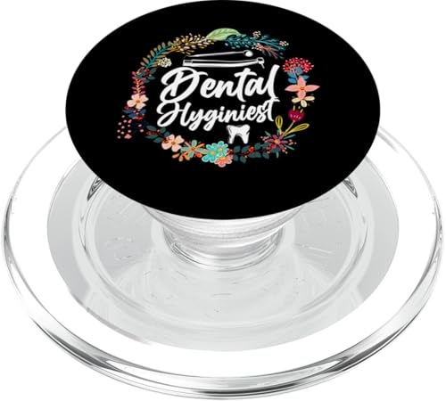 Dentalhygienikerin Floral Flower PopSockets PopGrip für MagSafe von Funny Dental Dentist HD0