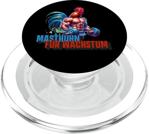 Masthuhn für Wachstum Gym Spruch PopSockets PopGrip für MagSafe von Funny Designs