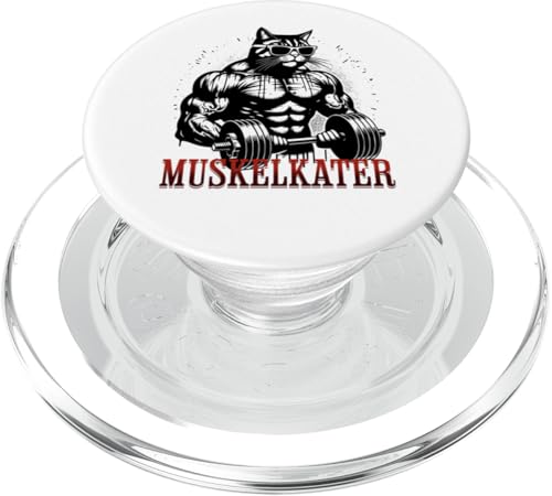 Muskelkater Katze Gym Spruch PopSockets PopGrip für MagSafe von Funny Designs