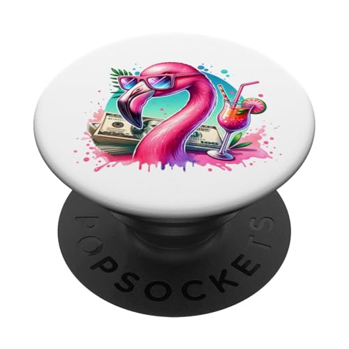 Pinker Flamingo Sommer PopSockets mit austauschbarem PopGrip von Funny Designs