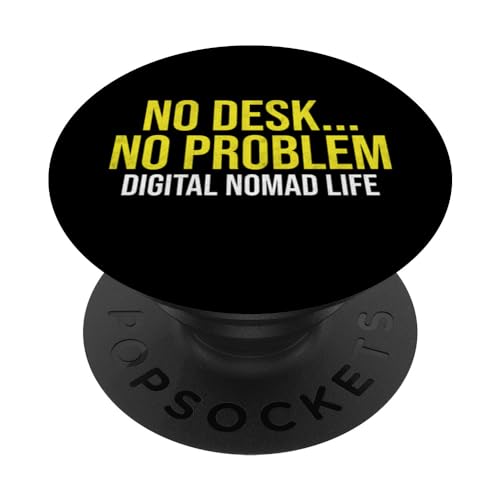 Lustiger Digital Nomad Life Teleworker, der von zu Hause aus arbeitet PopSockets mit austauschbarem PopGrip von Funny Digital Nomad Life Remote Worker