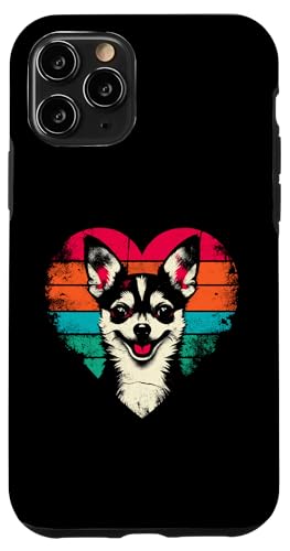 Chihuahua Dog Lover - Retro-Anhänger mit Chihuahua-Herz Hülle für iPhone 11 Pro von Funny Dog Gifts For Dog Lover