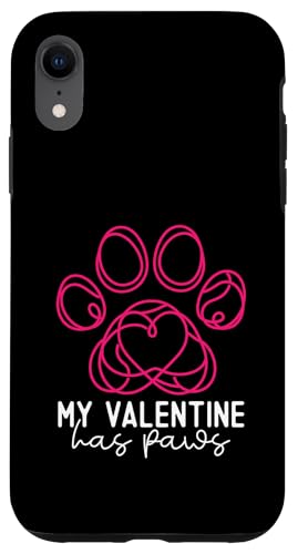 My Valentine Has Paws - Lustiger Hundeliebhaber Valentinstag Hülle für iPhone XR von Funny Dog Gifts For Dog Lover