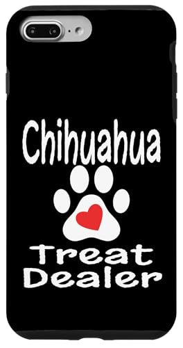 Chihuahua Treat Dealer Pfotenabdruck Herz Hundeliebhaber Mama Papa Hülle für iPhone 7 Plus/8 Plus von Funny Dog Lover Gifts