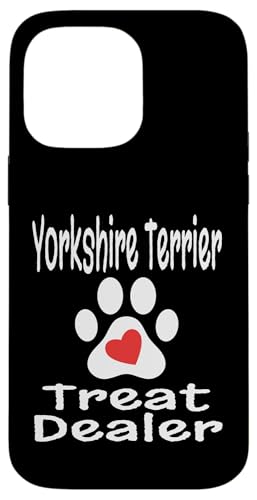 Yorkshire Terrier Leckerli-Händler Pfotenabdruck Herz Hundeliebhaber Mama Hülle für iPhone 14 Pro Max von Funny Dog Lover Gifts