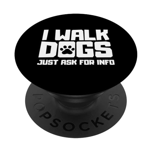 Coole Hunde-Spaziergänge-Kunst für Männer und Frauen, Haustier-Spaziergänger PopSockets Klebender PopGrip von Funny Dog Walker Gift Dog Walking