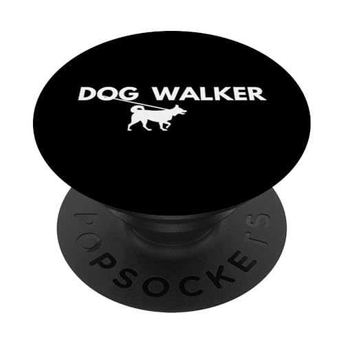 Lustiges Hunde-Walker-Design für Männer und Frauen, Haustier-Spaziergänger PopSockets Klebender PopGrip von Funny Dog Walker Gift Dog Walking