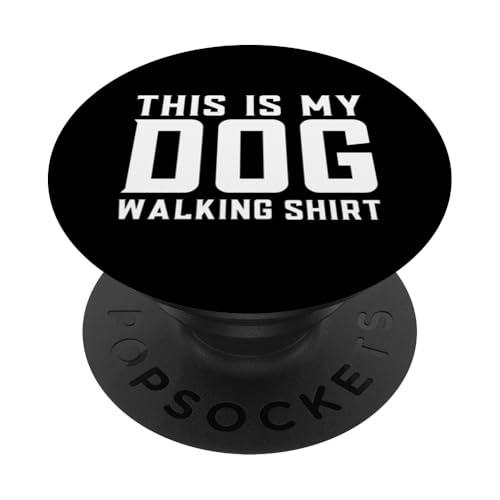 Lustiges Hunde-Walker-Design für Männer und Frauen, Haustier-Spaziergänger PopSockets Klebender PopGrip von Funny Dog Walker Gift Dog Walking