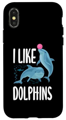 Hülle für iPhone X/XS Ich mag Delfine, Meerestiere, Liebhaber von Meerestieren von Funny Dolphins Dolphin Lover Apparel & Gifts