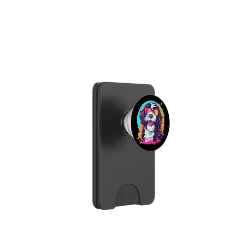 Cute Retro Vintage Bernedoodle Dog Lover PopSockets PopWallet für MagSafe von Funny Dood Pet Doodle Breed Gifts Shirts & Hoodies