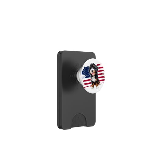 Cute USA Flag 4th of July Bernedoodle Dog Lover PopSockets PopWallet für MagSafe von Funny Dood Pet Doodle Breed Gifts Shirts & Hoodies