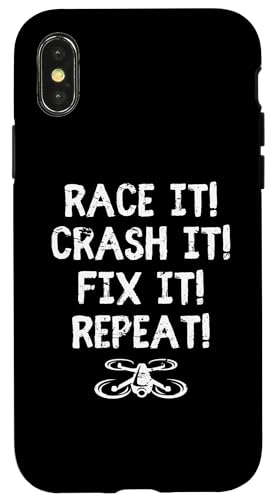 Hülle für iPhone X/XS Best Drone Racing Design Männer Frauen Drohne Pilot RC Racers von Funny Drone Gift Drone Racing