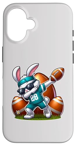 Lustiger Osterhase Fußball Dabbing Osterhase Jungen Mädchen Hülle für iPhone 16 von Funny Easter Football bunny dabbing easter day tee