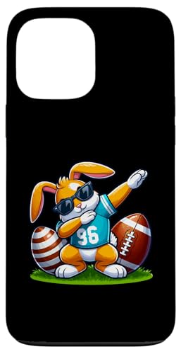 Niedlicher Osterhase Fußball Dabbing Osterhase Kleinkind Kinder Hülle für iPhone 13 Pro Max von Funny Easter Football bunny dabbing easter day tee