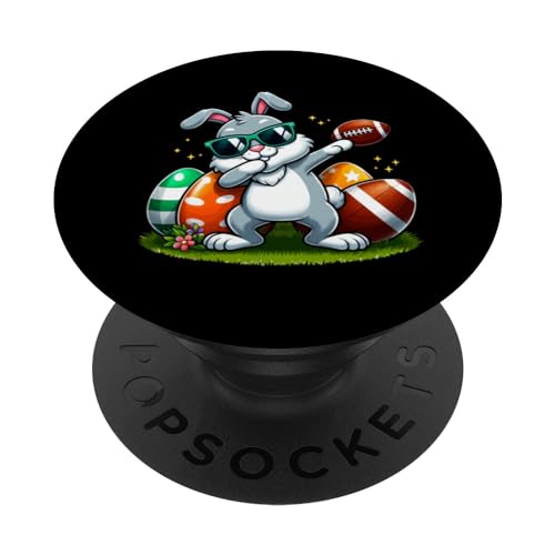 Niedlicher Osterhase Fußball Dabbing Osterhase Kleinkind Kinder PopSockets Klebender PopGrip von Funny Easter Football bunny dabbing easter day tee