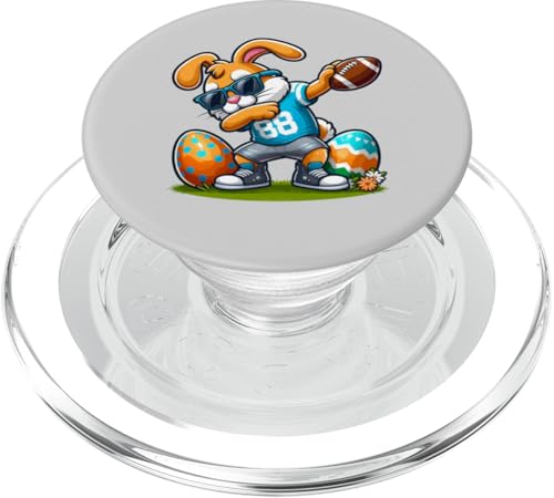 Niedlicher Osterhase Fußball Dabbing Osterhase Kleinkind Kinder PopSockets PopGrip für MagSafe von Funny Easter Football bunny dabbing easter day tee