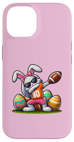 Niedlicher Osterhase Fußball Dabbing Osterhase Kleinkind Mädchen Hülle für iPhone 14 von Funny Easter Football bunny dabbing easter day tee