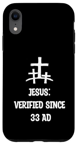 Christliches Zitat "Easter Jesus Verified Since 33" Hülle für iPhone XR von Funny Easter Modern Minimalist Christian Store