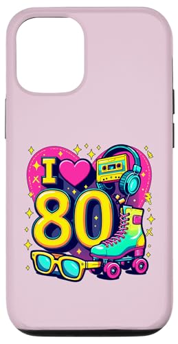 Hülle für iPhone 14 Pro I Love The 80er-Shirt für Damen und Mädchen, Vintage-Partyoutfit der 80er von Funny Eighties 80s Costume Party I Love The 80's