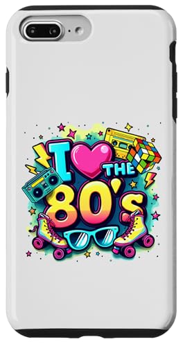 Hülle für iPhone 7 Plus/8 Plus I Love The 80ers T-Shirt für Herren und Damen, Vintage-Partykostüm der 80er von Funny Eighties 80s Costume Party I Love The 80's