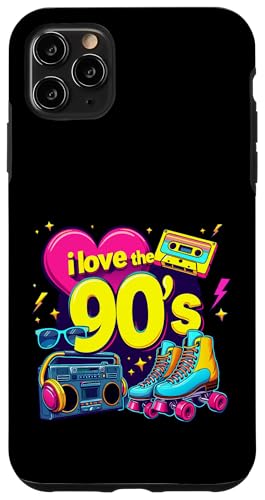 Hülle für iPhone 11 Pro Max I love 90s Retro 1990er Jahre Thema Outfits 90er Jahre Kostüme von Funny Eighties 90s Costume Party I Love The 90's