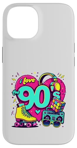 Hülle für iPhone 14 Vintage 90er Jahre Party Outfit Herren Damen 80er Jahre I Love The 90s von Funny Eighties 90s Costume Party I Love The 90's