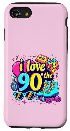 Hülle für iPhone SE (2020) / 7 / 8 I love 90s Retro 1990er Jahre Thema Outfits 90er Jahre Kostüme von Funny Eighties 90s Costume Party I Love The 90's