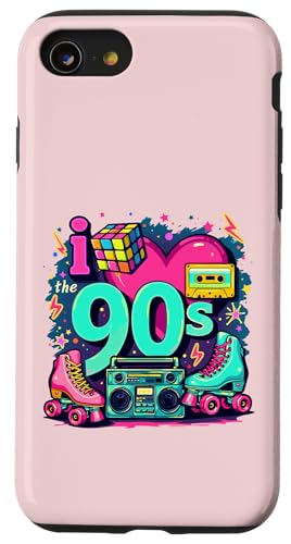 Hülle für iPhone SE (2020) / 7 / 8 I love 90s Retro 1990er Jahre Thema Outfits 90er Jahre Kostüme von Funny Eighties 90s Costume Party I Love The 90's