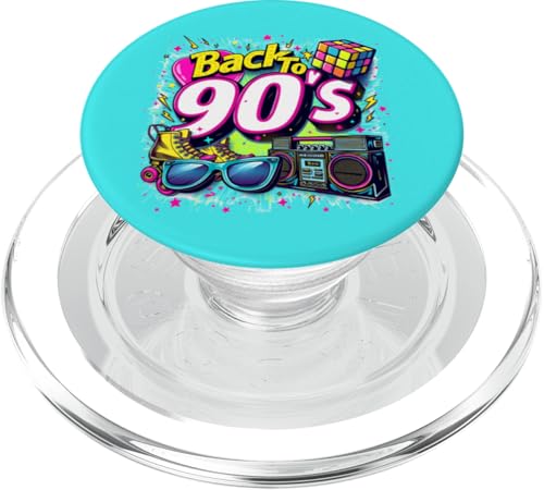 Retro-90er-Vintage-Partyoutfit der 90er Jahre für Herren und Damen PopSockets PopGrip für MagSafe von Funny Eighties 90s Costume Party I Love The 90's