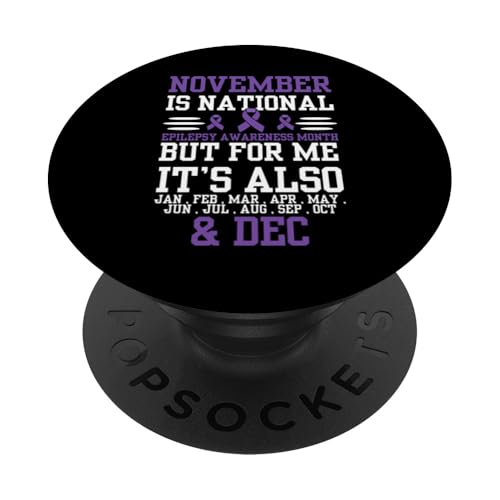 Coole Epilepsie-Kunst für Männer und Frauen, unterstützt Epilepsie-Bewusstsein PopSockets Klebender PopGrip von Funny Epilepsy Gift Epilepsy Awareness