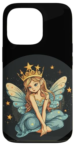 Hülle für iPhone 13 Pro Lustige Fee Prinzessin mit Krone und magischen Flügeln Kostüm von Funny Fairy Crown Outfit