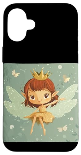 Hülle für iPhone 16 Plus Lustiges Kronenfee mit Flügeln Kostüm von Funny Fairy Crown Outfit