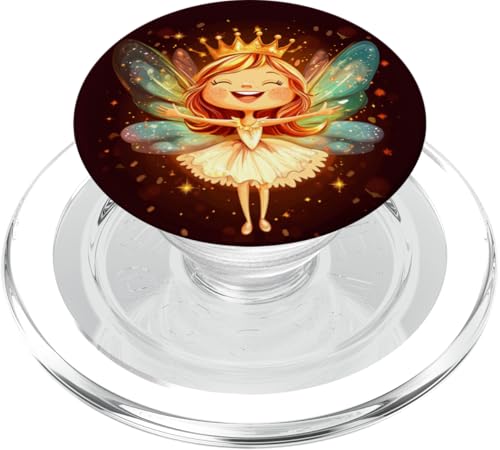 Skurrile Magie mit diesem gekrönten Feen-Outfit PopSockets PopGrip für MagSafe von Funny Fairy Crown Outfit