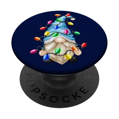 Christmas Lights Graphic For Xmas Family Christmas Gnome PopSockets Klebender PopGrip von Funny Family Christmas Gnome Gifts By MiGiLaMo