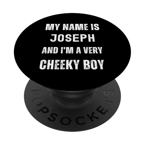 Joseph Lustiger Witz, sehr frecher Junge für Familie oder Freunde PopSockets Klebender PopGrip von Funny Family Or Friends Name Joke Designs