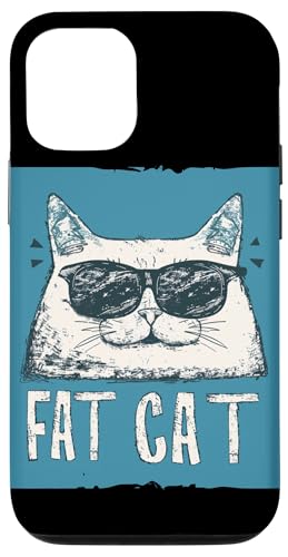 Hülle für iPhone 14 Pro Sonnenbrille Fat Cat für hübschen Mann und Frau von Funny Fat Cat Outfit