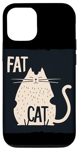 Hülle für iPhone 15 Pro Lustig aussehende dicke Katze für übergewichtige Katzenliebhaber von Funny Fat Cat Outfit